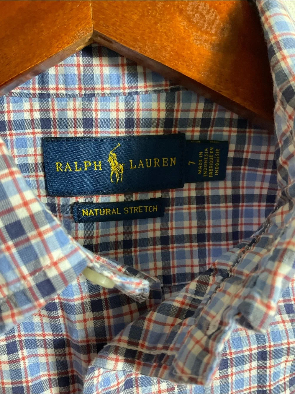 Ralph Lauren Blue and Purple Plaid Button-Down Shirt